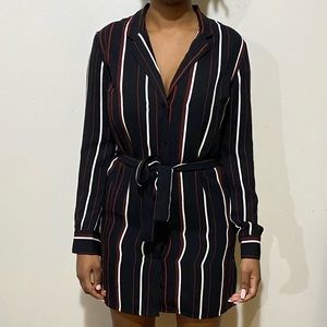 Midi Long Sleeve Shirt Dress